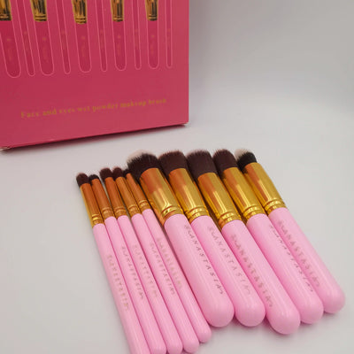 Anastasia 10pcs Professional Makeup Brush Kit - Pink - Offer Hunts