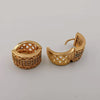 24K Gold Plated Curved Earrings with Diamonds - Offer Hunts