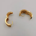 24K Gold Plated Curved Earrings with Diamonds - Offer Hunts