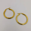 24K Gold Plated Round Earrings - Multiple Sizes - Offer Hunts