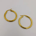 24K Gold Plated Round Earrings - Multiple Sizes - Offer Hunts