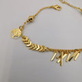 24K Gold Plated Tree of Life Danglers Anklet - Offer Hunts