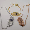 24K Gold Plated Hand of God Bracelet Set [3 Pieces] - Yellow Gold, Rose Gold and White Gold - Offer Hunts