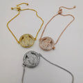 24K Gold Plated Round Bracelet Set - Yellow Gold, Rose Gold and White Gold - Offer Hunts