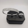 24K White Gold Plated Bracelet and Ring Size 18.5 Set - Offer Hunts