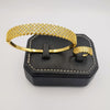 24K Gold Plated Bracelet and Ring Size 17 Set - Offer Hunts