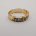 Flat Crystal Band - Golden/Silver Fashion Accessory Ring [R005] - Offer Hunts