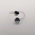Heart Adjustable Fashion Ring - Silver Color [R006] - Offer Hunts