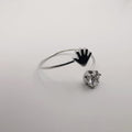 Hand Adjustable Fashion Ring - Silver Color [R006] - Offer Hunts