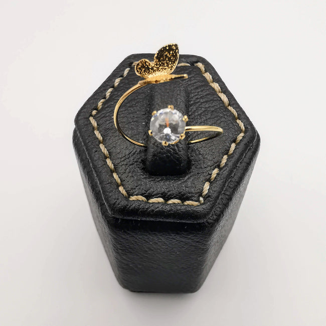 Butterfly Adjustable Fashion Ring - Golden Color [R006] - Offer Hunts