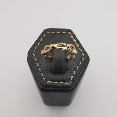 Rope Knuckle Midi Tea Fashion Ring - SILVER, GOLDEN, BLACK [R008] - Offer Hunts
