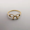 Bowtie Knuckle Midi Tea Fashion Ring - SILVER, GOLDEN, BLACK [R008] - Offer Hunts