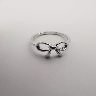Bowtie Knuckle Midi Tea Fashion Ring - SILVER, GOLDEN, BLACK [R008] - Offer Hunts