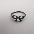 Bowtie Knuckle Midi Tea Fashion Ring - SILVER, GOLDEN, BLACK [R008] - Offer Hunts
