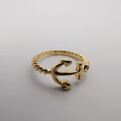 Anchor Knuckle Midi Tea Fashion Ring - SILVER, GOLDEN, BLACK [R008] - Offer Hunts