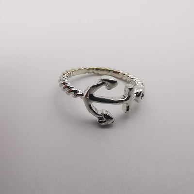 Anchor Knuckle Midi Tea Fashion Ring - SILVER, GOLDEN, BLACK [R008] - Offer Hunts