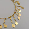 24K Gold Plated Heart Danglers Anklet - Offer Hunts