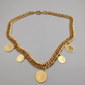 Premium 24K Gold Plated Coin Chain Necklace - Offer Hunts