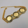 24K Gold Plated Tri-Coin Bracelet - Offer Hunts