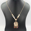 24K Gold Plated Colorful Dangler Coin Necklace - Offer Hunts