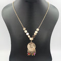 24K Gold Plated Colorful Dangler Coin Necklace - Offer Hunts