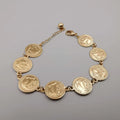 18K Gold Plated Coin Bracelet - Offer Hunts