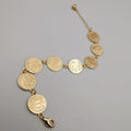 18K Gold Plated Coin Bracelet - Offer Hunts