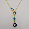 24K Gold Plated Dangling Eye Protector Necklace - Offer Hunts