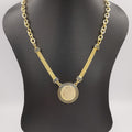 24K Gold Plated Versac.e Coin Flat Chain Necklace - Offer Hunts