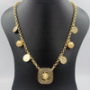 24K Gold Plated Versac.e Square Coin Egg Necklace - Offer Hunts