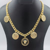 24K Gold Plated Versac.e Coin Chain Necklace - Offer Hunts