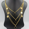 24K Gold Plated Van Cl.eef Coin Stranded Necklace - Offer Hunts