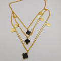 24K Gold Plated Van Cl.eef Coin Stranded Necklace - Offer Hunts