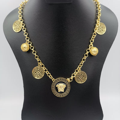 24K Gold Plated Versac.e Hive Egg Necklace - Offer Hunts