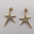 Gold Plated Star Dangler Earrings - Offer Hunts