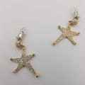 Gold Plated Star Dangler Earrings - Offer Hunts
