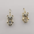 Gold Plated Crystal Bear Earrings - Offer Hunts