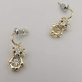 Gold Plated Crystal Bear Earrings - Offer Hunts