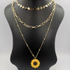 Sunflower 3 Layer Necklace - GOLDEN/SILVER - 6 Designs - Offer Hunts
