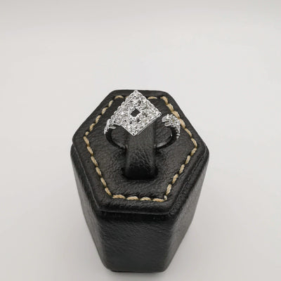 Triangle Gem Ring [SIZE 15] - 18K Gold Plate - Jack Fan Collection [001] - Offer Hunts