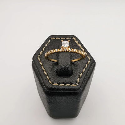 Gem Band Ring [SIZE 18] - 18K Gold Plate - Jack Fan Collection [001] - Offer Hunts