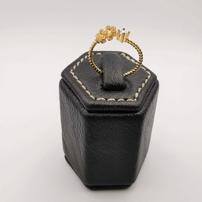 Petal Gem Ring [Adjustable Size] - 18K Gold Plate - Jack Fan Collection [002] - Offer Hunts