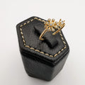 Petal Gem Ring [Adjustable Size] - 18K Gold Plate - Jack Fan Collection [002] - Offer Hunts
