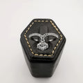 Dangling Silver Heart Ring [SIZE 17] - 18K Gold Plate - Jack Fan Collection [006] - Offer Hunts