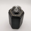 Dangling Silver Heart Ring [SIZE 17] - 18K Gold Plate - Jack Fan Collection [006] - Offer Hunts