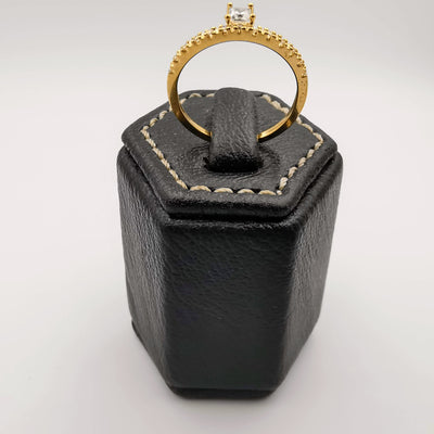 Simple Gem Band Ring [SIZE 18] - 18K Gold Plate - Jack Fan Collection [006] - Offer Hunts