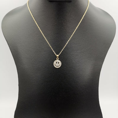 Evil Smiley Necklace - Golden and Silver - Offer Hunts