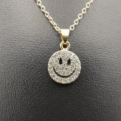 Evil Smiley Necklace - Golden and Silver - Offer Hunts