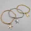 3 Elastic Bracelet Charm Set - 4 Designs - Silver + Gold + Rose Gold [Handmade[ - Offer Hunts