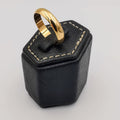 Wedding Band Ring - D Shaped - 24K Rose Gold Plate - Offer Hunts